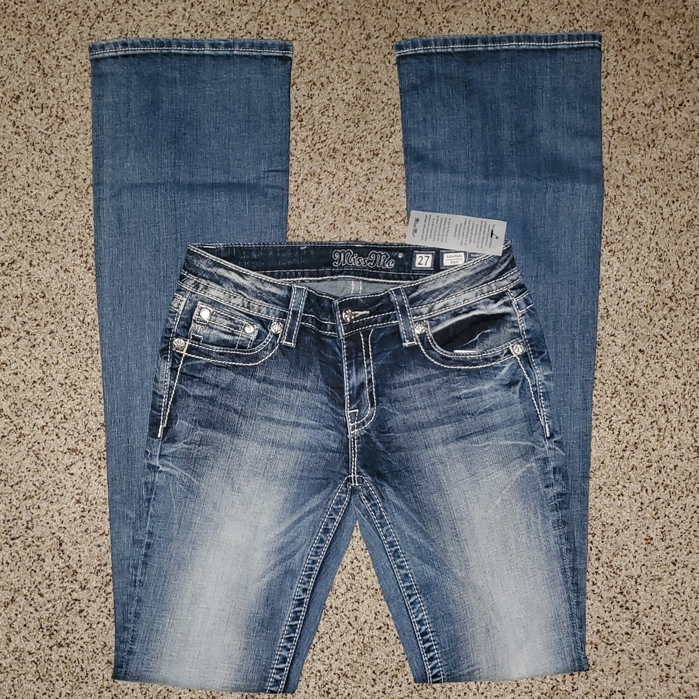 Miss Me Standard Boot Cut Jeans 37-1/2" inseam - Picture 7 of 8